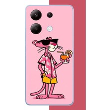 Aksesuarist Redmi Note 13 4g Uyumlu Pembe Panter 1 Baskılı Silikon Kılıf