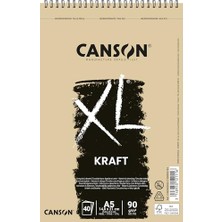 Die Grup Xl Kraft Eskiz ve Resim Defteri, Spiralli, 40 Sayfa, A5, Brun, 90G