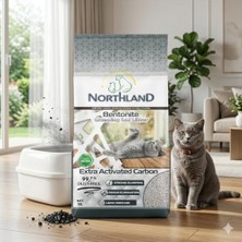 Die Grup Northland Doğal Bentonite Tozsuz Aktif Karbonlu Kedi Kumu 10 Lt