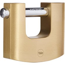 Die Grup Yale Y114B/90/127/1-90MM Oval Kayar Pimli Pirinç Asma Kilit - Yüksek Koruma - Sertleştirilmiş Çelik Halka - 3 Anahtar, Sarı