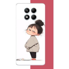 Aksesuarist Redmi Note 14 Pro 5g Uyumlu Kawaii Sinirli Kız Baskılı Silikon Kılıf