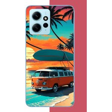 Aksesuarist Redmi Note 12 4g Uyumlu 70'ler Surf Baskılı Silikon Kılıf