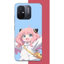 Aksesuarist Redmi 12C Uyumlu Kawaii Pembe Saçlı Kız Baskılı Silikon Kılıf