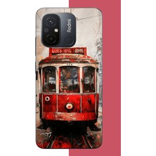 Aksesuarist Redmi 12C Uyumlu Taksim Tramvay Baskılı Silikon Kılıf