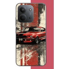 Aksesuarist Redmi 15C Uyumlu Kırmızı Mustang.jpeg Baskılı Silikon Kılıf