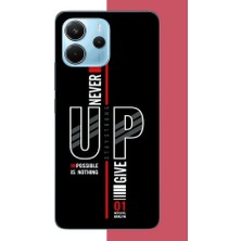 Aksesuarist Redmi Note 14 4g Uyumlu Asla Pes Etme Baskılı Silikon Kılıf