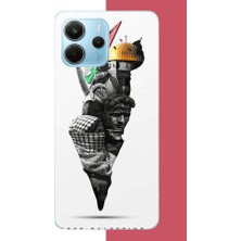 Aksesuarist Redmi Note 14 4g Uyumlu Filistin Harita Baskılı Silikon Kılıf