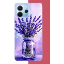 Aksesuarist Redmi Note 14 4g Uyumlu Lavanta Baskılı Silikon Kılıf