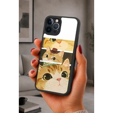 BG AKSESUAR iPhone 12 Pro Max Uyumlu Miyav Desenli Kamera Korumalı Darbelere Dayanıklı Kılıf