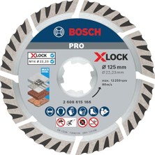 Die Grup Bosch Professional Elmas Kesme Diski, Standart (Evrensel, X-Lock, Delik Çapı: 22,23 Mm, Kesme Genişliği 2 Mm), 2608615166, Gri, 12,5 cm          [enerji Sınıfı B]
