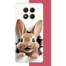 Aksesuarist Redmi Note 14 Pro 4g Uyumlu Mutlu Tavşan Baskılı Silikon Kılıf