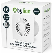 Die Grup Süper Sessiz Banyo Aspiratörü, 40 Db, 30 W Düşük Enerji Tüketimi, 280 M3/h Hava Debili, 230 V, Havalandırma Fanı, Banyo, Tuvalet, Mutfak, Garaj Için, Nem, Koku, Duman, Buhar Tahliye Fanı (150 Mm)