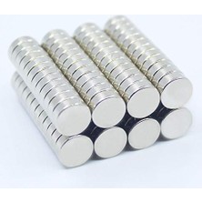 Die Grup 50 Adet 8x3 mm Yuvarlak Güçlü Neodyum Mıknatıs (Çap 8 mm Kalınlık 3 Mm)