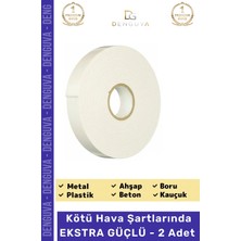 #bant Güçlü Yapışkanlı 18MM 2m Duvar Tablo Montaj Bandı Ofis Ev Mobilya Çift Taraflı Köpük Bant - 2 Adet