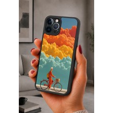 BG AKSESUAR iPhone 12 Pro Max Uyumlu Bisiklet Desenli Kamera Korumalı Darbelere Dayanıklı Kılıf