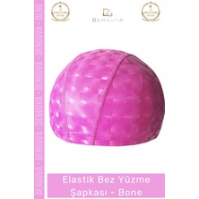 Özel Üretim Su Geçirmez Yüzücü Havuz Deniz Bonesi Dayanıklı Elastik Esnek Bez Yüzme Şapkası 2'li Set