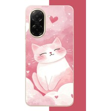 Aksesuarist Redmi A5 Uyumlu Pembe Kedi Baskılı Silikon Kılıf