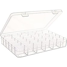 Die Grup 36 Ayarlanabilir Bölmeli Kolye Yüzük Takı Kutusu Organizer Düzenleyici Plastik Kutu 27.5X19.5X4.2