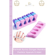 Özel Seri Yumuşak Esnek Oje Bulaştırmaz Parmak Ayırıcı Sünger Manikür Pedikür Aparatı 5 Adet