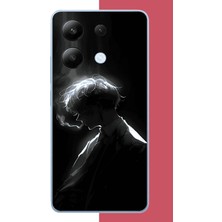 Aksesuarist Redmi Note 13 4g Uyumlu Karanlıktaki Anime Karakteri Baskılı Silikon Kılıf