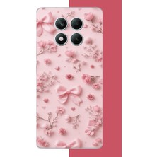 Aksesuarist Redmi Note 14 Pro 5g Uyumlu Pembe Fiyonk Gül.jpeg Baskılı Silikon Kılıf