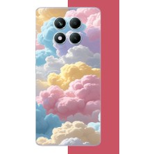 Aksesuarist Redmi Note 14 Pro 5g Uyumlu Renkli Bulut Baskılı Silikon Kılıf