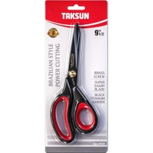 Die Grup Taksun Profesyonel Makas, NO.G908, Paslanmaz Çelik, Karton, Kumaş Kesimi, Ergonomik, Yüksek Kalite, Uzun Ömürlü, Hassas Kesim, Terzi Makası, Siyah Titanyum, 9,5"