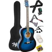 Die Grup Midex RG-550BL Pack Kaliteli Mavi 40 Inç Akustik Gitar Seti 4/4 Yetişkin