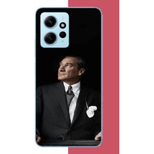 Aksesuarist Redmi Note 12 4g Uyumlu Kürsüden Bakan Atatürk Baskılı Silikon Kılıf