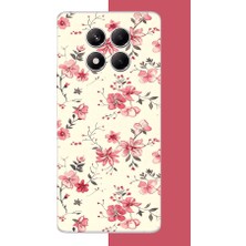Aksesuarist Redmi Note 14 Pro Plus Uyumlu Kırmızı Pattern Baskılı Silikon Kılıf