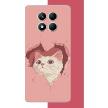 Aksesuarist Redmi Note 14 Pro 5g Uyumlu Boşluktaki Kedi Baskılı Silikon Kılıf