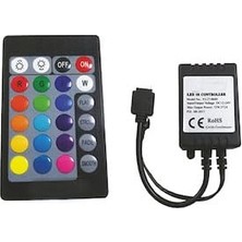 Die Grup Rgb Şerit LED Kontrol Cihazları - Bluetooth, Sese ve Müziğe Duyarlı, 24 Tuşlu - 6 Amper, 10 Metreye Kadar Rgb Şerit LED Çalıştırır (1, Bluetooth Kontrol Cihazı)          [enerji Sınıfı A]