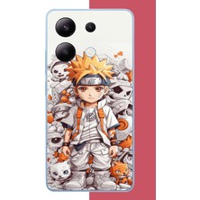 Aksesuarist Redmi Note 13 4g Uyumlu Naruto Baskılı Silikon Kılıf