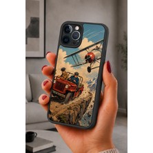 BG AKSESUAR iPhone 12 Pro Max Uyumlu Pilot Desenli Kamera Korumalı Darbelere Dayanıklı Kılıf