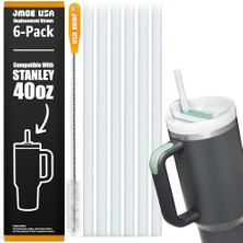 Die Grup 40 Oz Adventure Quencher Flowstate H2.0 Için 12" Pipetler |  40 Oz Bardak Için Tasarlanmış Yedek Plastik Pipetler | 6'lı Paket Tezleme Fırçası Içerir | Gıda Sınıfı ve Bpa