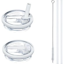 Die Grup 2'li Paket  Kapak Değiştirme 1,134 G, Sızdırmaz ve Açılır Hasır Kapaklı,  Bardak Aksesuarları,  Quencher H2.0 Için 1,134 G Bardak (Yalnızca), Bpa Içermez (Beyaz)