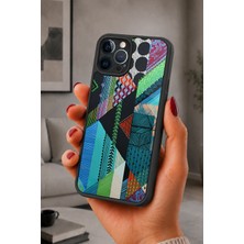 BG AKSESUAR iPhone 12 Pro Max Uyumlu Patchwork Desenli Kamera Korumalı Darbelere Dayanıklı Kılıf