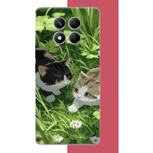 Aksesuarist Redmi Note 14 Pro Plus Uyumlu Yavru Kediler Baskılı Silikon Kılıf