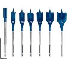 Die Grup Bosch 7 x Expert Self Cut Speed Yassı Freze Matkap Seti (Yumuşak Ahşap, Sunta, Çap 16 – 32 Mm, Profesyonel Aksesuar, Matkap/tornavida Için)