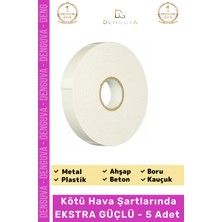 #bant Güçlü Yapışkanlı 18MM 2m Duvar Tablo Montaj Bandı Ofis Ev Mobilya Çift Taraflı Köpük Bant - 5 Adet
