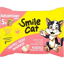 Die Grup Smile Cat Flowpack 425GR (5 x 85GR) Yavru Kedi Kuzulu