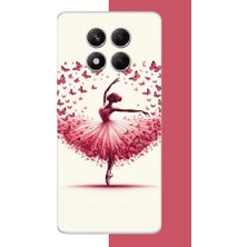 Aksesuarist Redmi Note 14 Pro 4g Uyumlu Kelebekli Balerin Baskılı Silikon Kılıf