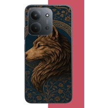 Aksesuarist Redmi 15C Uyumlu Kurt Baskılı Silikon Kılıf