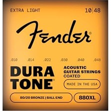 Die Grup 880XL Coated 80/20 Bronze Takım Tel Akustik Gitar Teli 010-048