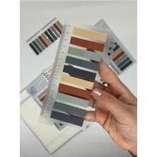 Die Grup 10 Renkli Cetvelli Gri ve Toprak Tonları Indeks Sticker/index/post-It/postit/kitap Ayracı/not Kağıdı