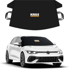 Die Grup Haegs Buz ve Kar Önleyici Araç Ön Cam Örtüsü Brandası | Ağır Hizmet Tipi 600D Oxford Kumaş | Arabalar, Suv`lar, Kamyonetler Için Oto Ön Cam Koruyucu Güneşlik | Don Örtüsü (162X106CM) S - Siyah