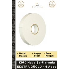 #bant Güçlü Yapışkanlı 18MM 2m Duvar Tablo Montaj Bandı Ofis Ev Mobilya Çok Amaçlı Çift Taraflı Köpük Bant - 4 Adet