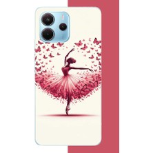 Aksesuarist Redmi Note 14 4g Uyumlu Kelebekli Balerin Baskılı Silikon Kılıf