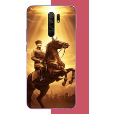 Aksesuarist Redmi 9 Uyumlu Atatürk5 Baskılı Silikon Kılıf
