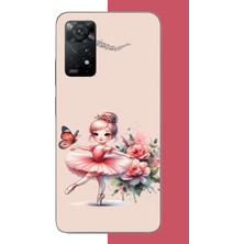 Aksesuarist Redmi Note 11E Uyumlu Minik Balerin2 Baskılı Silikon Kılıf
